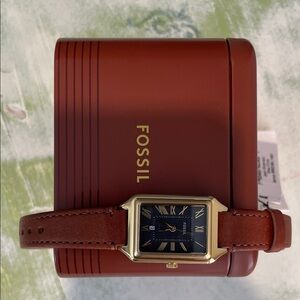 Fossil Women’s Gold and Brown Leather Watch